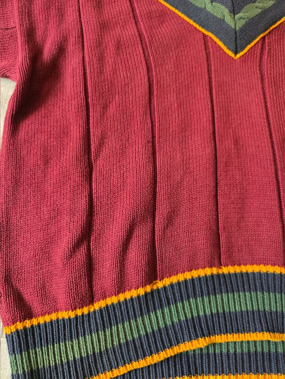 Vintage Men's Size Large International Concepts V-neck Sweater Academia Preppy - Picture 7 of 11